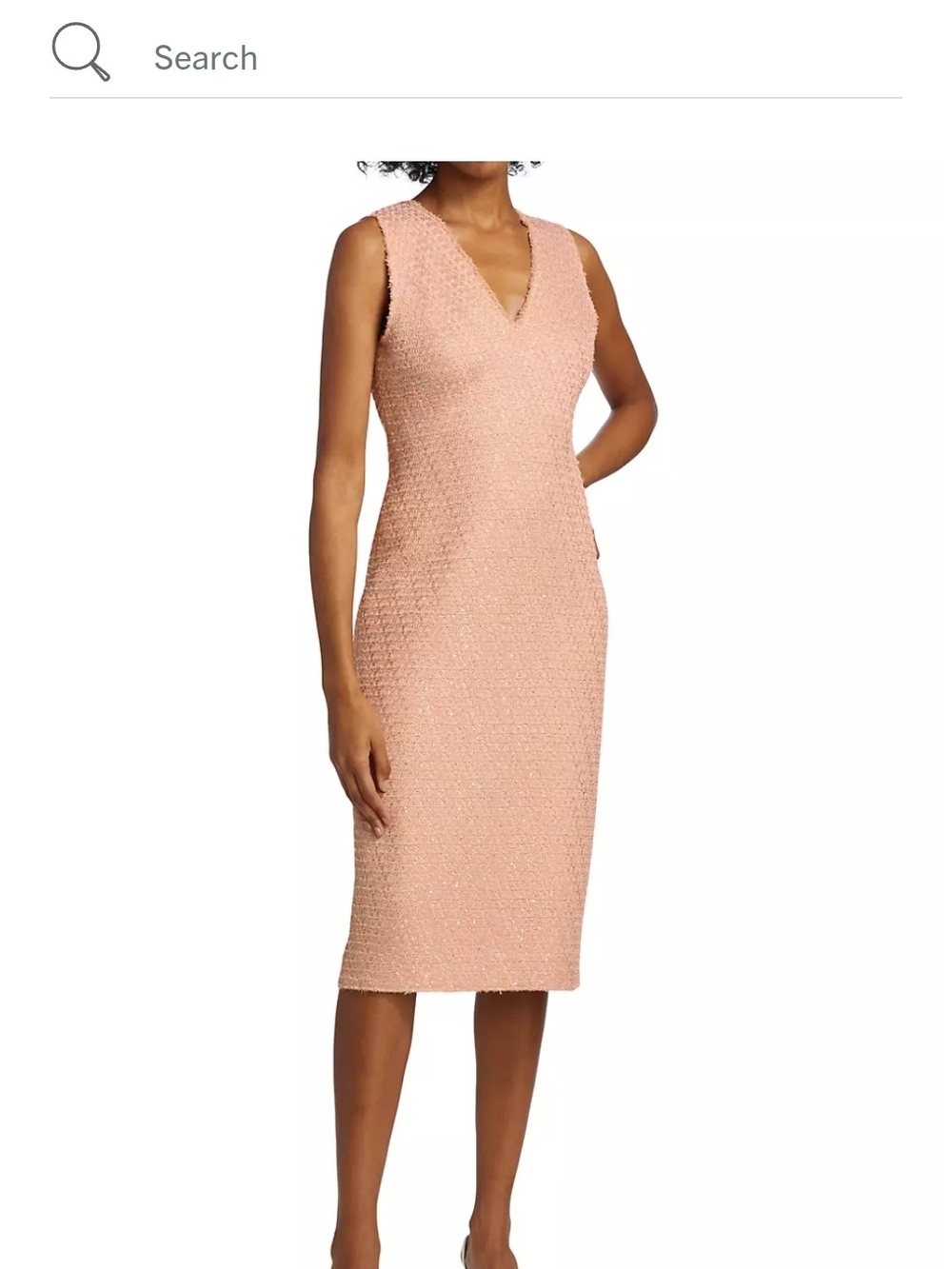St. John Sequin-Embellished Tweed Jacket & Dress Set in Blush Pink Size 14 - Picture 10 of 14